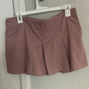 Urban Outfitters Red and White plaid mini Skirt